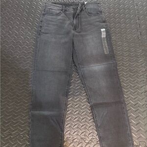American Eagle Mom Jean High-Rise Stretch Jeans in Charcoal size 6